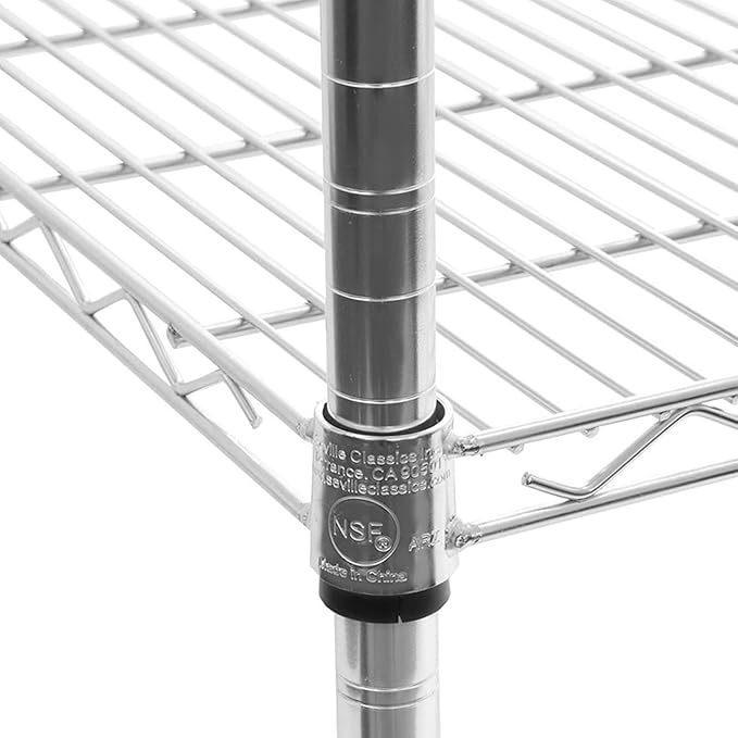 Seville Classics UltraDurable Heavy Duty NSF Solid Steel Wire Rack Storage Unit - Image 4