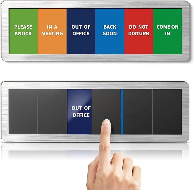 Office Door Signs-Meeting in Progress Door Sign by EliteSign