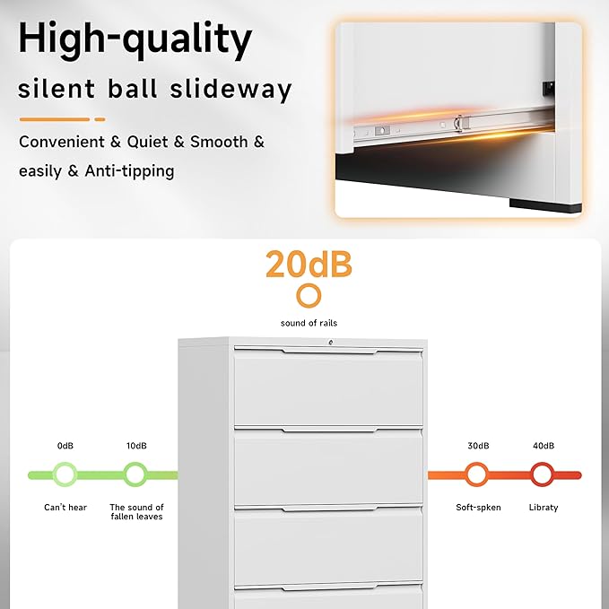 Bestoo 4-Drawer Lateral File Cabinet - Image 7