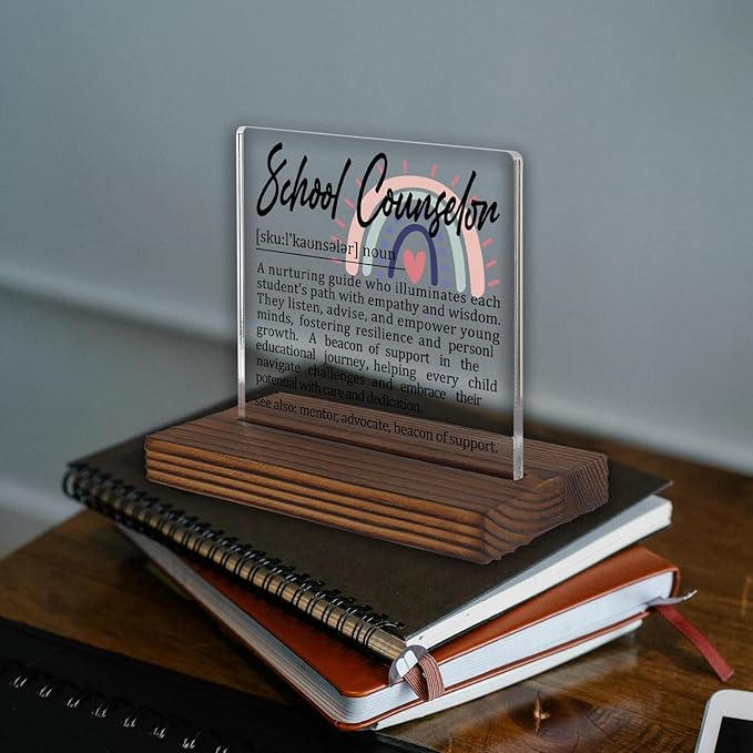 School Counselor Gifts, Thank You Desk Sign - Image 2