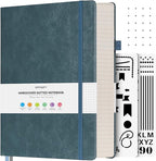 OFFIGIFT Dotted Journal Notebook, 312 Numbered Pages Large B5 Hardcover Leather by OFFIGIFT