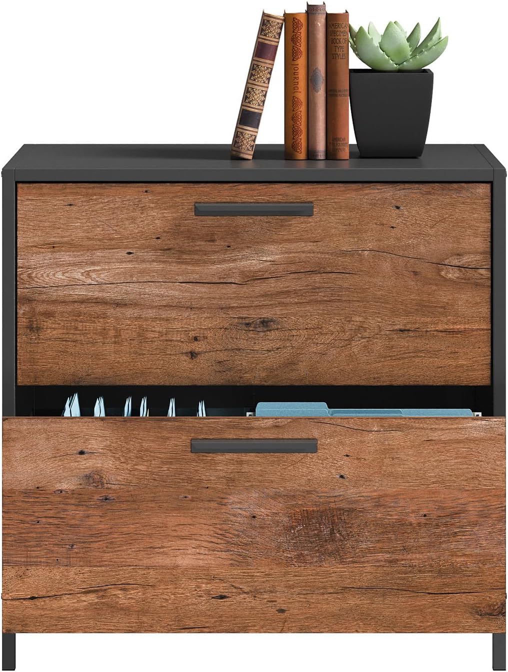 File with Design, Brown