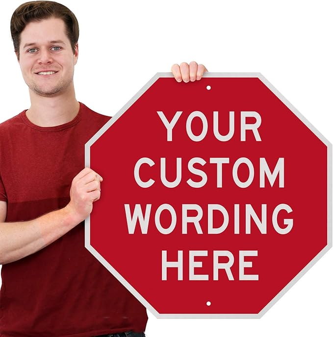 SmartSign "Customizable Octagon Shaped" Sign | 24" x 24" 3M Engineer Grade by SmartSign