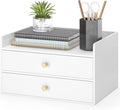 Bamboo Desk Organizer with Drawers Wooden Desktop Storage Drawers by Unknown