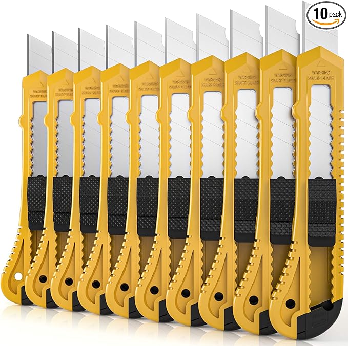 Nicpro 10 Pack Utility Knife Set, Retractable Box Cutters by Nicpro