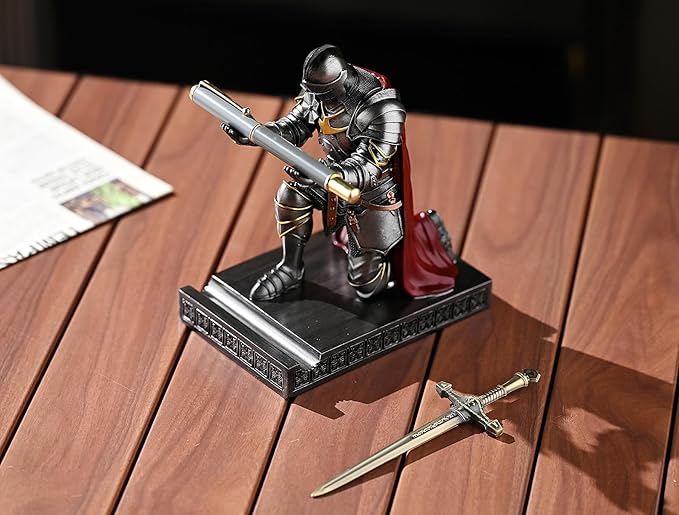 Amoysanli Medieval Armored Warrior Wearing Outerwear, Mobile Phone Stand Knight - Image 7