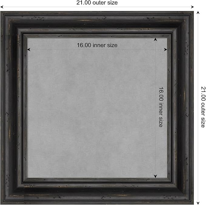 Amanti Art Black Framed Magnetic Board 21x21 Small Vision Board - Image 4