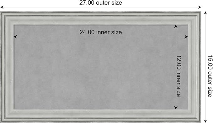 Amanti Art Silver Framed Magnetic Board 15x27 Small Vision Board - Image 3