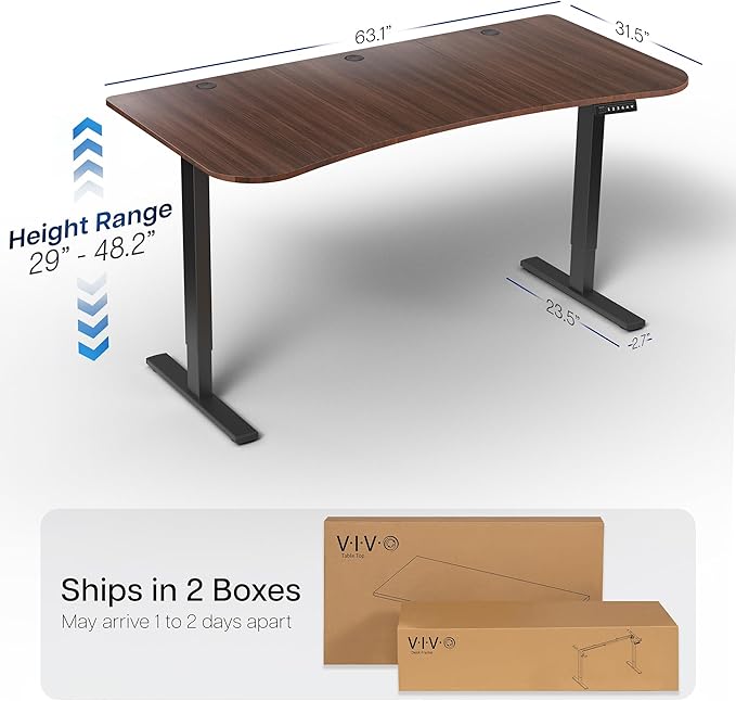 VIVO Electric 63 x 32 in Standing Desk, Memory Height Adjustment, 1B Series - Image 3