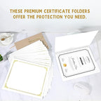 gisgfim 15Pcs Certificate Holders Diploma Covers Single Sided Gold Foil Border - Image 5