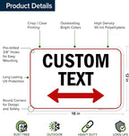 Custom Arrow, Custom Directional Sign, Two Way Arrow, 12x18 Inches, 55 mil - Image 6