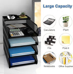 Natwind 4-Tier Desk Organizer, Stackable Paper Tray, Desk Accessories, Metal - Image 7