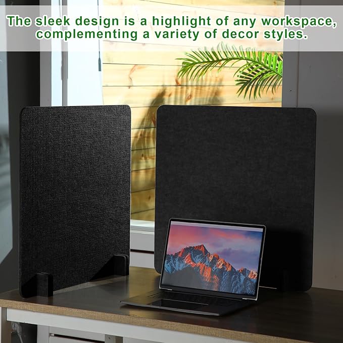 Kisston 6 Pack Acoustic Desk Divider Desk Partition 24 x 24" Stand Up - Image 5