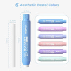 Nicpro 6 Pack Rotary Retractable Erasers, Soft TPE Rubber Twist Large Pencil - Image 5