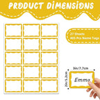 405 Pcs Gold Name Tag Stickers - Image 2