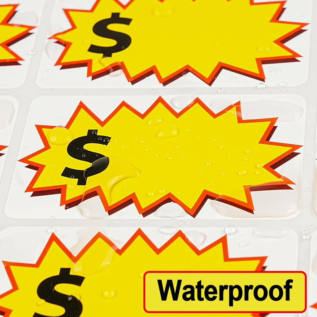 300 Pcs Garage Sale Stickers, (2"x3") Removable Adhesive Yard Sale Price tag Stickers with Space to Write Pricing, Rummage Sale Price Labels for Retail, Flea Market, Annual Community Sales