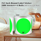 3 Inch Round Colored Dot Stickers, 4 Rolls in Dispenser Box - Image 2