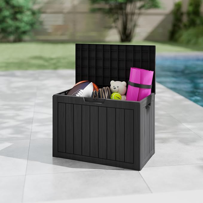 Yardgrace 45 Gallon Deck Box Plus, Outdoor Storage Box Lockable, Waterproof by Unknown