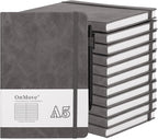 OnMove Notebooks Journal for Women Men 12 Pack Bulk Leather Hardcover by OnMove