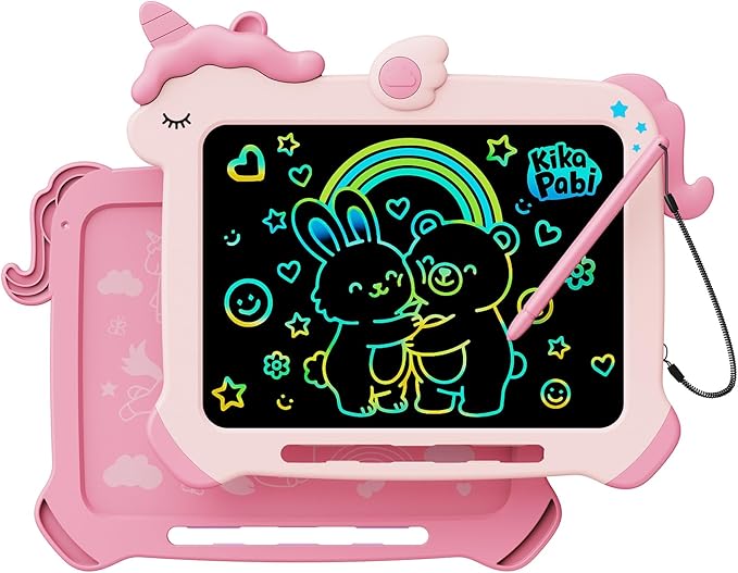Kikapabi LCD Writing Tablet for Kids, Unicorn Colorful Screen Doodle Board by KIKAPABIToys