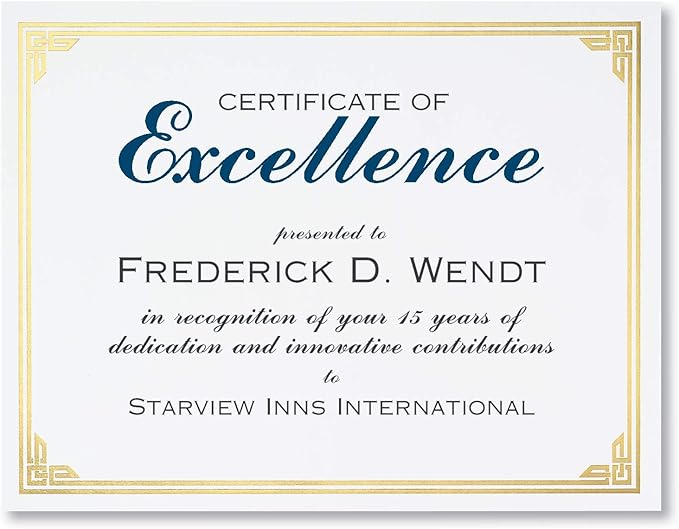 PaperDirect Gold on White Classic Specialty Certificates, 8½ x11, Foil Accents - Image 2