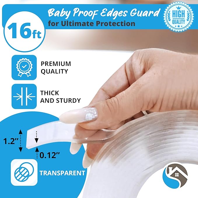 15ft Transparent Soft Edge Guard & Self-Stick Corner Protectors - Image 3