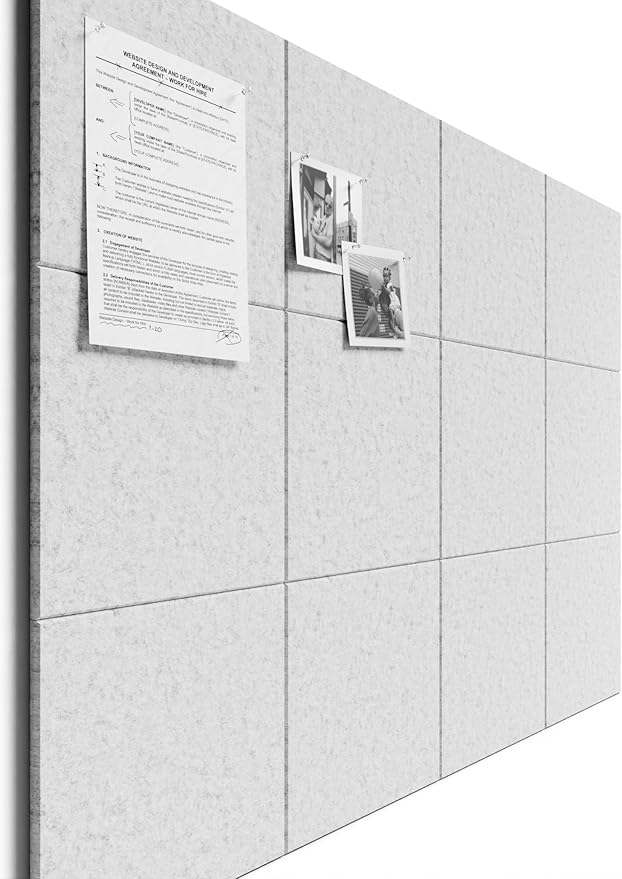 Bumusty Large Felt Bulletin Board 48" x 36" Cork Board Alternative-12 Pack by Bumusty