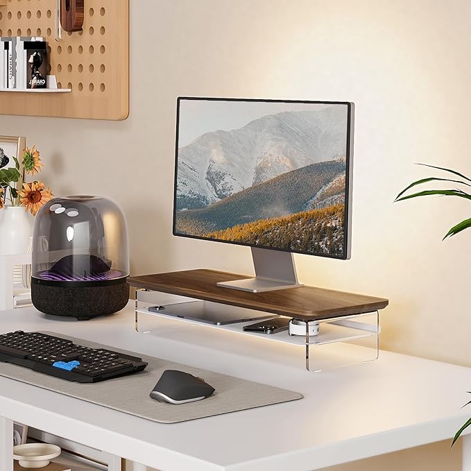 Fenge Acrylic Monitor Stand Riser, 23.6 Inches Monitor Stand - Image 2