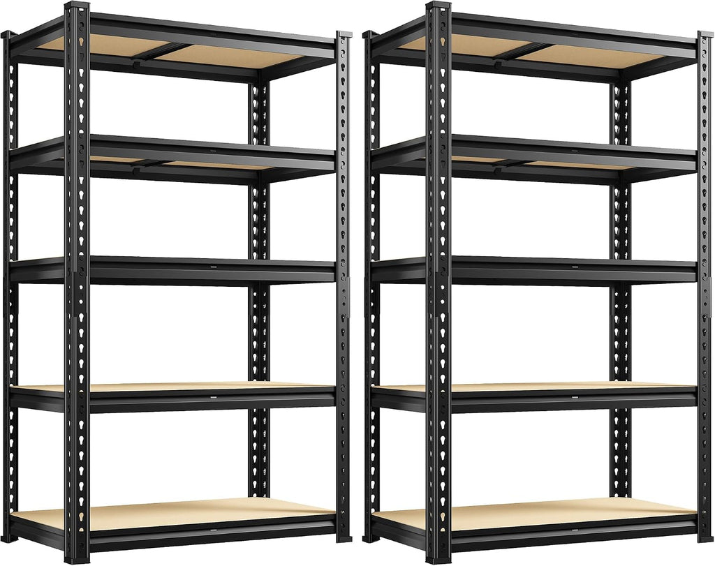 reibii 2 pack garage shelving,5 tier heavy duty, main product view