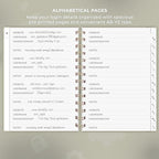 Clever Fox Password Book Spiral – Internet Address & Password Organizer - Image 3