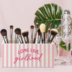 URLLUAE Pink Preppy Long Live Girlhood Wooden Pen Pencil Holder - Image 2