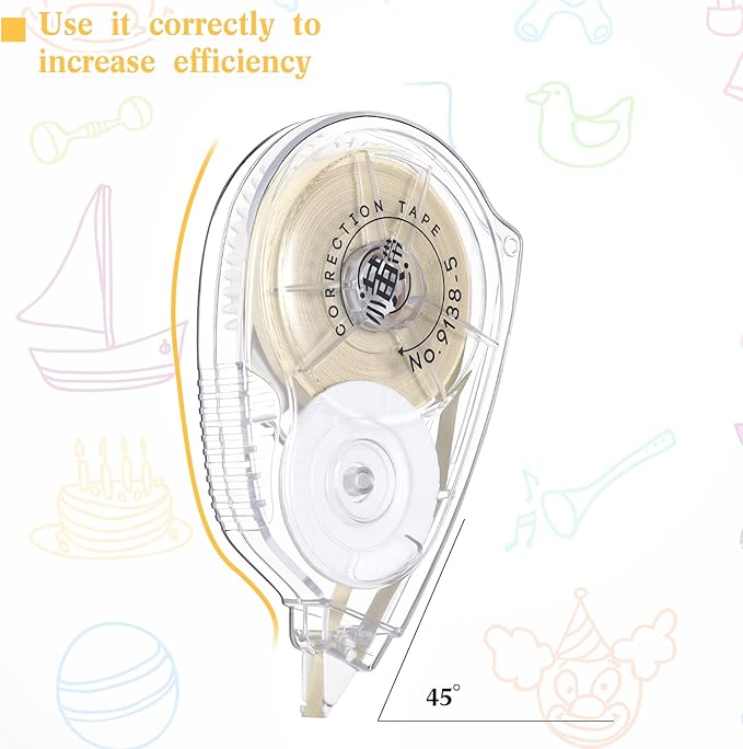 Zonon 4 Pieces Correction Tape Cream Color Beige Corrective Tape Eraser 100 - Image 2