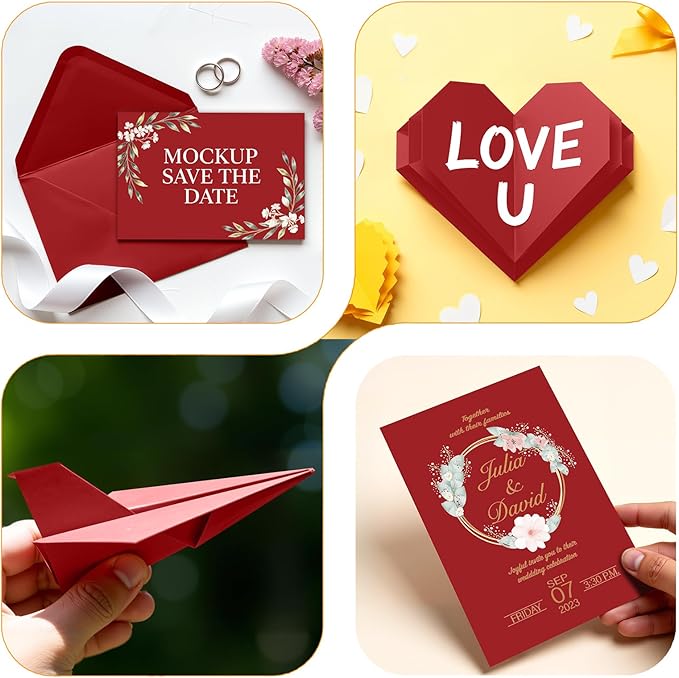 Red Cardstock 8.5" x 11 ", Valentine Day Cardstock Paper, 40 Sheets Red Card - Image 7