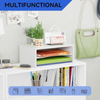GDINDINFAN Wood Desktop Letter Tray File Organizer, Paper Storage Mail Sorter - Image 6