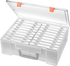 Photo Storage Box 4x6, 18 Inner Extra Large Organizer Acid-Free Photo Keeper by Gbivbe