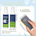 Heigble 8 Pack Whiteboard Cleaner 3.4 fl oz Whiteboard Cleaning Spray Dry Erase - Image 2