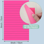 24 Pack Lined Sticky Notes 4X6 in Self Sticky Note Pads Colorful Post Stickies - Image 2