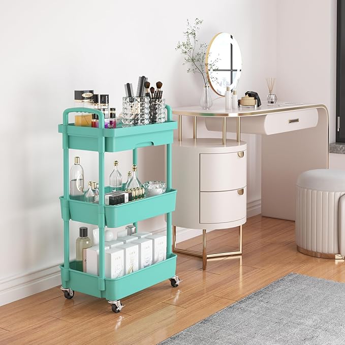 Calmootey 3-Tier Rolling Utility Cart - Image 2