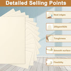 Silunkia 120 Sheets Cream Cardstock 8.5 x 11 Off White Paper, 250gsm/92lb Ivory - Image 3