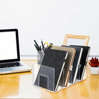 Lemecima 4 Pack Acrylic File Sorter, 4-Section Clear Desktop File Folder Holder - Image 5