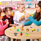 URSKYTOUS 150Pcs Animal Erasers Kids Desk Pets Pencil Erasers 3D Puzzle Bulk - Image 3