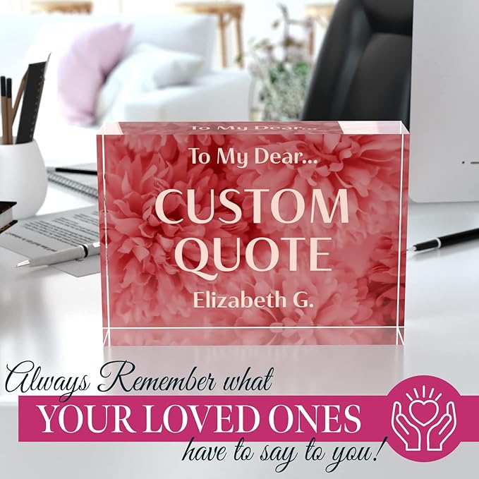 Personalized Gifts, Custom Quote Block Letter Board, Crystal-Clear Acrylic - Image 5