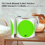 3 Inch Round Colored Dot Stickers, 4 Rolls in Dispenser Box - Image 2