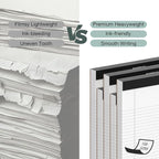 POPRUN White Legal Pads 8.5 x 11.75 Wide Ruled, 100GSM Writing Paper Pad - Image 2