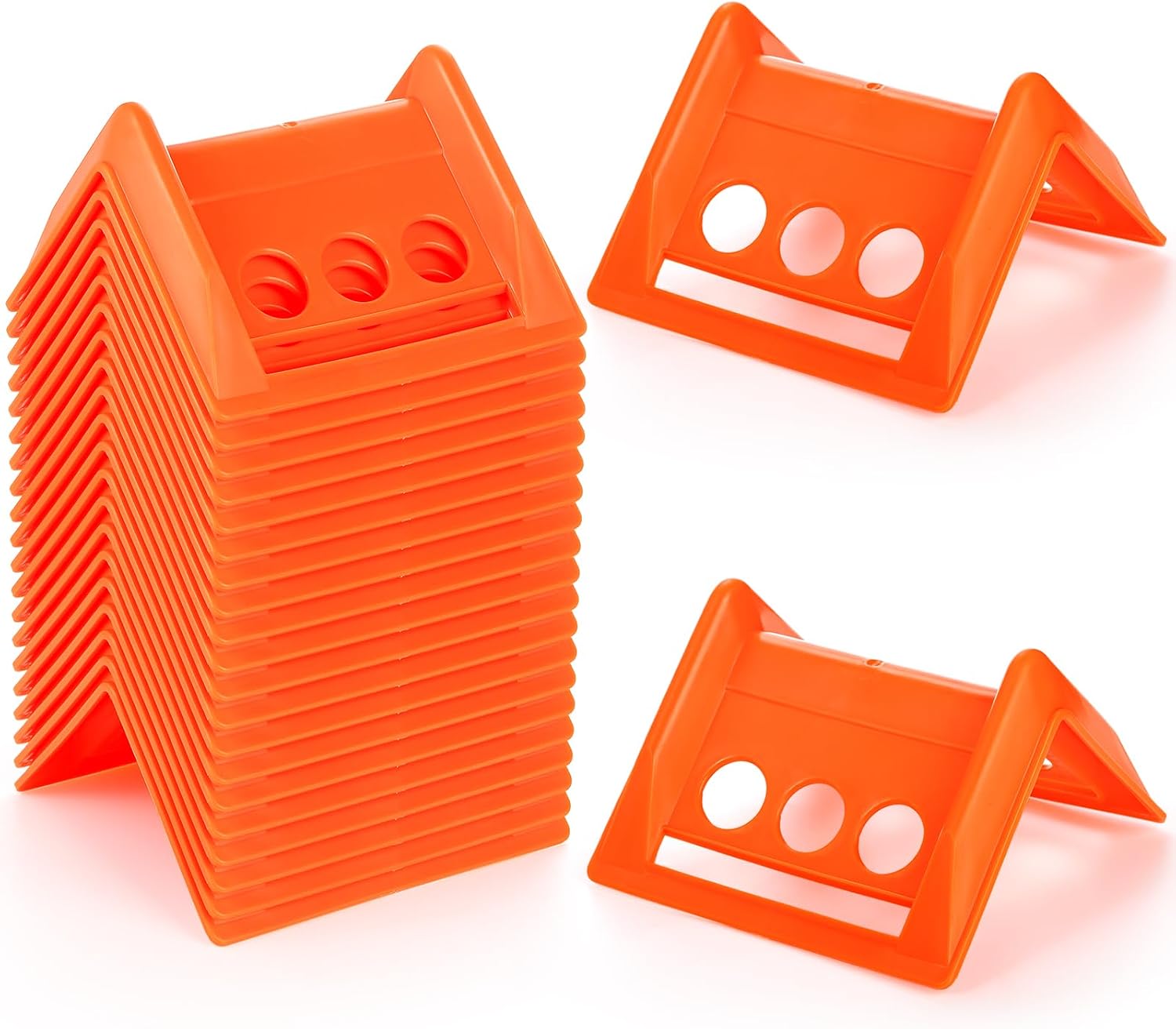 20 Packs Edge Protectors for Cargo Loads, Flatbed Corner Protectors, Tiedown Plastic Protector, Truck Shipping, Protects Cargo Edges, Orange