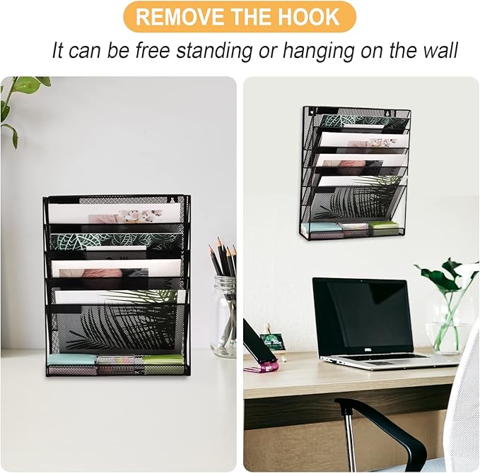 EASEPRES Desk File Organizer Mesh 6-Tier - Image 4