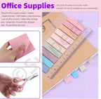 Swpeet 9Pcs Pink Office Supplies Kit, Desk Accessories Including Stapler - Image 4