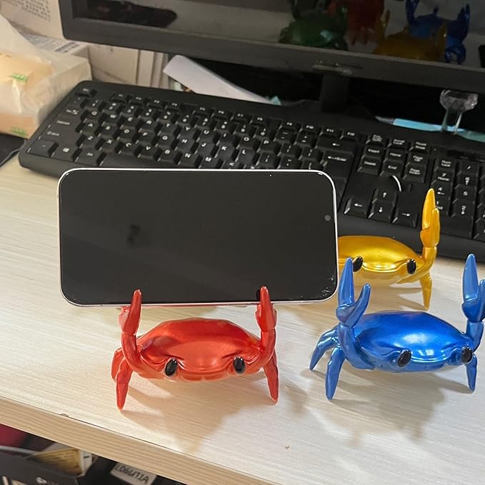 LOGUTIA Golden Yellow Crab Pen Holder Cute Yellow Crab Storage Creative Pen - Image 8