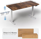 VIVO Electric 60 x 30 in Rustic Standing Desk, Memory Height Adjustment - Image 3