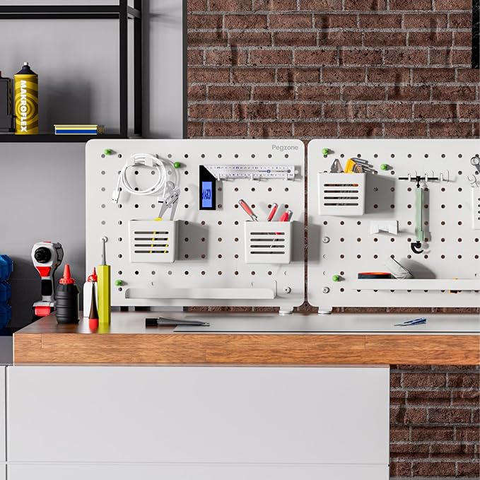 PEGZONE Clamp-on Desk Pegboard, Desk Organizer - Image 7